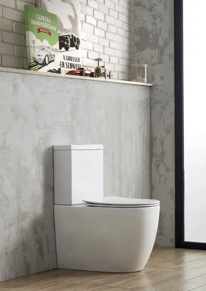 SAPHO - INFINITY RIMLESS WC kombi misa s nádržkou, spodný/zadný odpad, biela PC105WR