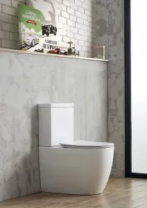 SAPHO - INFINITY RIMLESS WC kombi misa s nádržkou, spodný/zadný odpad, biela PC105WR
