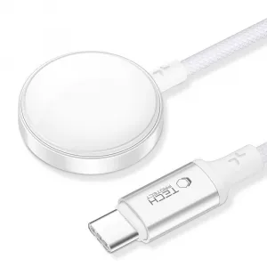 Tech-Protect UltraBoost MC02 Magnetický nabíjací kábel pre Apple Watch - USB-C 1 m, biely