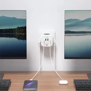 Tech-Protect PCL3X4 zásuvka 2x USB / 2x USB-C / 3x elektrická zásuvka, biela