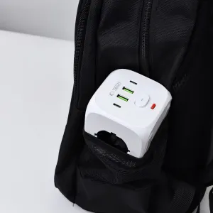 Tech-Protect PCL3X4 zásuvka 2x USB / 2x USB-C / 3x elektrická zásuvka, biela