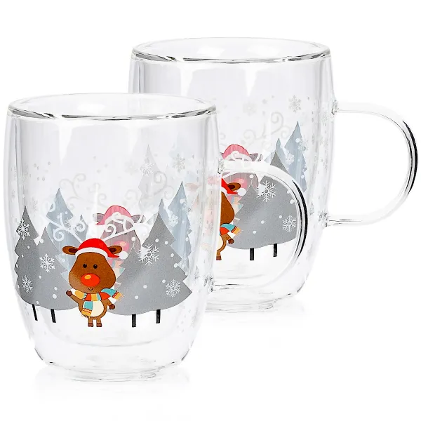 4Home Termo pohár Mug Reindeer Hot&Cool 270 ml, 2 ks