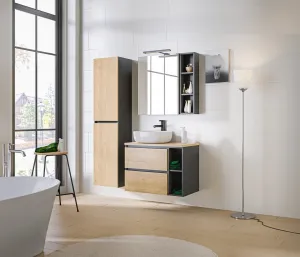 Comad Závěsný spodní koupelnový regál Monako tmavě šedý