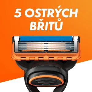 Gillette Náhradná hlavica 8 ks + holiaci gél Fusion5