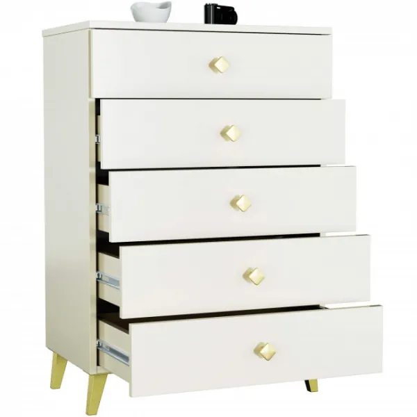 Ak furniture Komoda MOBI K-05 kašmír/zlatá