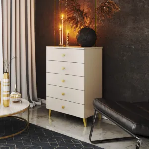 Ak furniture Komoda MOBI K-05 kašmír/zlatá