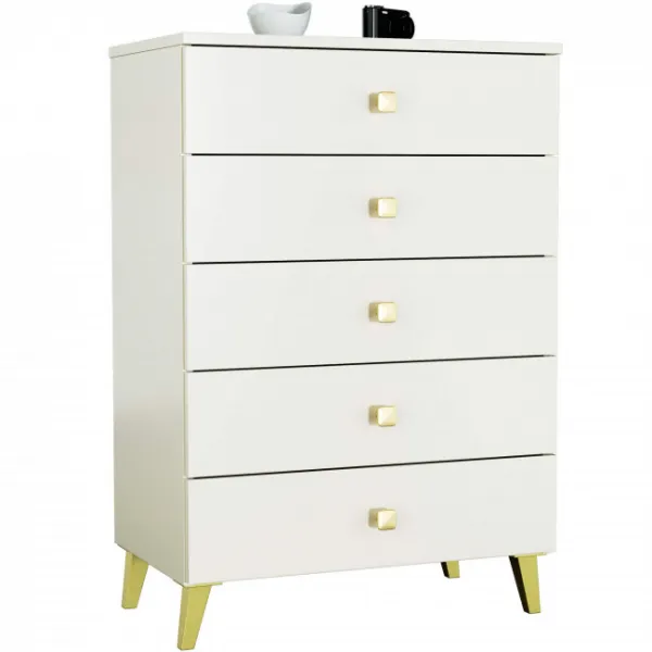 Ak furniture Komoda MOBI K-05 kašmír/zlatá