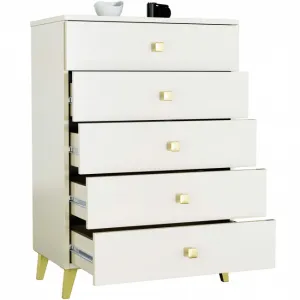 Ak furniture Komoda MOBI K-05 kašmír/zlatá