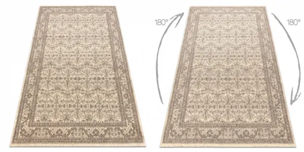 Koberec LEGEND 468 12 GB620 OSTA - Ornament / rám, exkluzívny béžový / hnedý