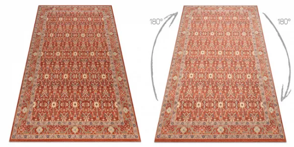 Koberec LEGEND 468 12 GB300 OSTA - Ornament / rám, exkluzívny červený / béžový