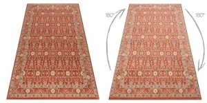Koberec LEGEND 468 12 GB300 OSTA - Ornament / rám, exkluzívny červený / béžový