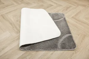 Kúpeľňový koberček Ivona sivý, línie