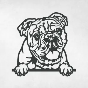Vyrezávaný 3D obraz psa - Buldog