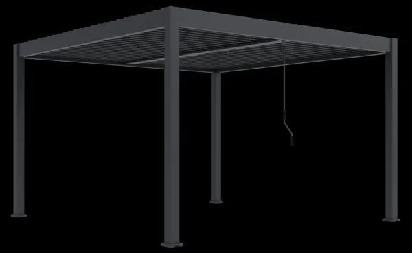 ArtRoja Bioklimatická hliníková pergola INTRO DUO voľne stojaca | antracit 4 x 4 m