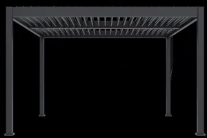 ArtRoja Bioklimatická hliníková pergola INTRO DUO voľne stojaca | antracit 4 x 4 m