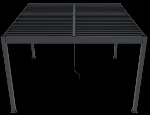 ArtRoja Bioklimatická hliníková pergola INTRO DUO voľne stojaca | antracit 4 x 4 m