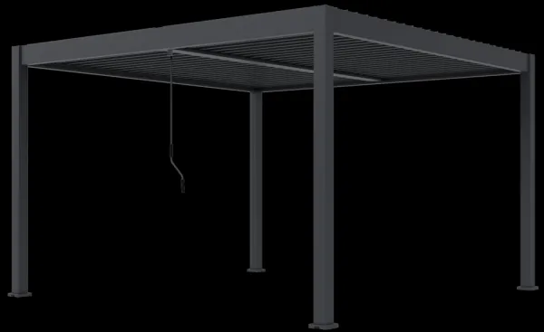 ArtRoja Bioklimatická hliníková pergola INTRO DUO voľne stojaca | antracit 4 x 4 m