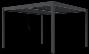 ArtRoja Bioklimatická hliníková pergola INTRO DUO voľne stojaca | antracit 4 x 4 m