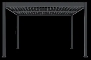 ArtRoja Bioklimatická hliníková pergola INTRO DUO voľne stojaca | antracit 4 x 4 m