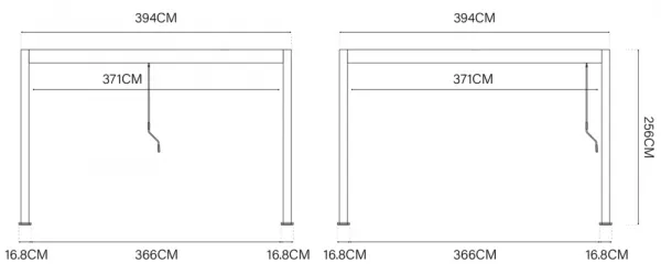 ArtRoja Bioklimatická hliníková pergola INTRO DUO voľne stojaca | antracit 4 x 4 m