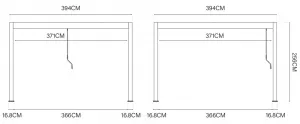 ArtRoja Bioklimatická hliníková pergola INTRO DUO voľne stojaca | antracit 4 x 4 m