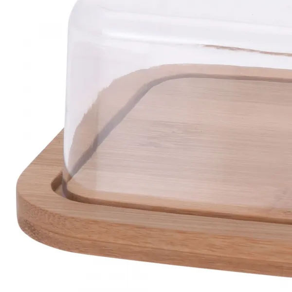Excellent Houseware Dóza na maslo BAMBUS