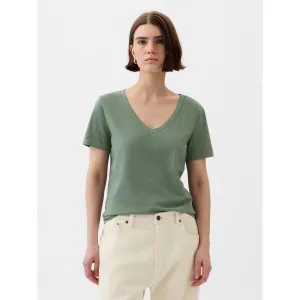 GAP ORGANIC Dámske tričko, khaki, veľkosť