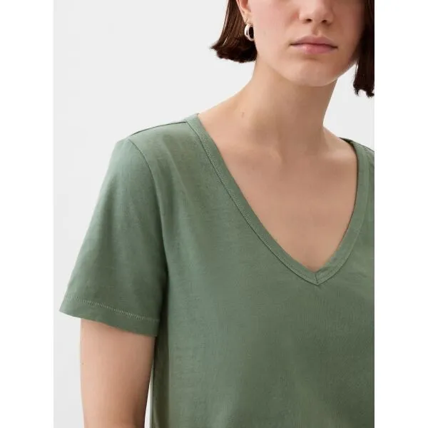 GAP ORGANIC Dámske tričko, khaki, veľkosť
