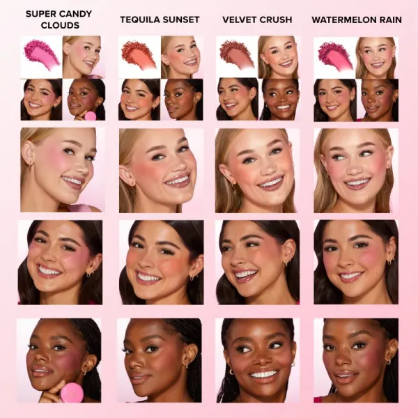 Too Faced Cloud Crush Blush kompaktná lícenka so zrkadielkom odtieň Super Candy Clouds 100 g