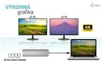 i-tec USB-C Metal Nano 2x HDMI Docking Station, PD 100W