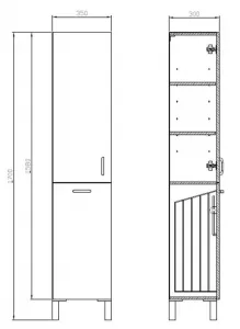 CERSANIT - STĹPIK CLASO BIELA DSM S598-033-DSM