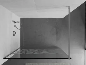 MEXEN/S - KIOTO Sprchová zástena WALK-IN 70x200 cm 8 mm, chróm, biely vzor 800-070-101-01-85