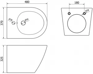 MEXEN - Lena bidet závesné, čierna matná 35224885