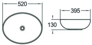 MEXEN - Jowita umývadlo na dosku 52 x 39, čierna mat 21355285