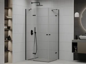 MEXEN/S - ROMA sprchovací kút 80x70, transparent, čierny 854-080-070-70-00-02