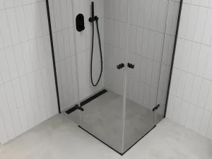 MEXEN/S - ROMA sprchovací kút 80x70, transparent, čierny 854-080-070-70-00-02
