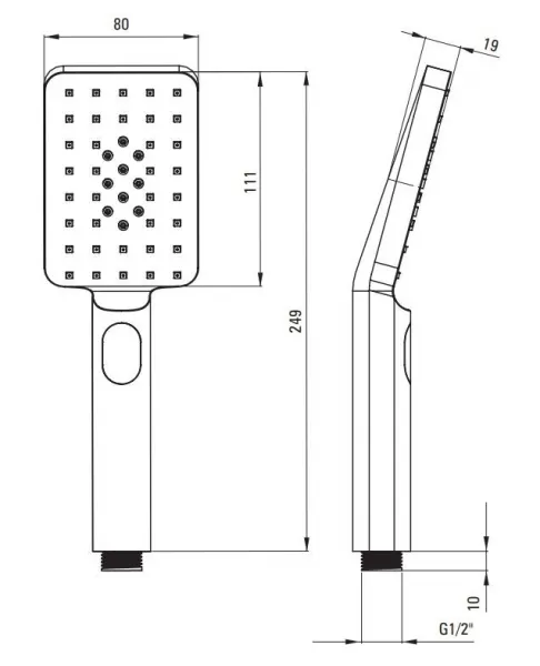DEANTE - Therm chróm - Sprchový stĺp, s vaňovou batériou, termostat NAC_01HT