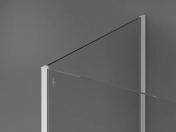 MEXEN/S - Kioto Sprchová zástena WALK-IN 120 x 75, transparent, biela 800-120-212-20-00-075