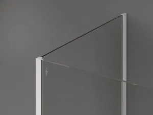 MEXEN/S - Kioto Sprchová zástena WALK-IN 120 x 75, transparent, biela 800-120-212-20-00-075