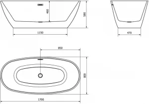 Mexen Eris, 170 x 80 cm 53441708000-01
