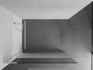MEXEN/S - Kioto L Sprchová zástena WALK-IN 100 x 200, transparent/dekor, biela 800-100-103-20-35