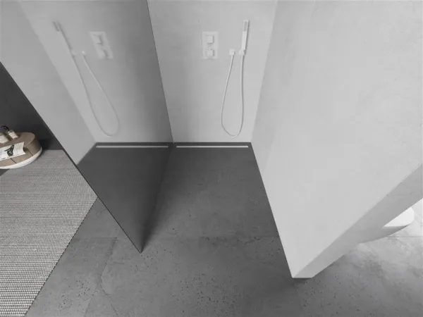 MEXEN/S - Kioto L Sprchová zástena WALK-IN 120 x 200, zrkadlové sklo, biela 800-120-103-20-50