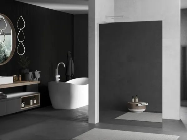 MEXEN/S - Kioto L Sprchová zástena WALK-IN 100 x 200, zrkadlové sklo, biela 800-100-103-20-50