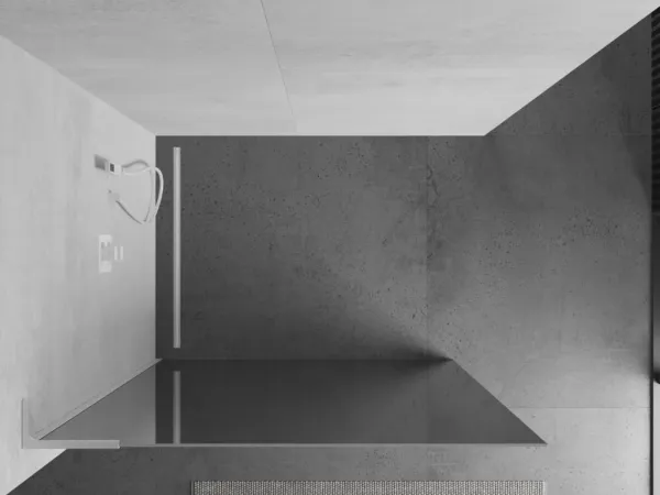 MEXEN/S - Kioto L Sprchová zástena WALK-IN 80 x 200, zrkadlové sklo, biela 800-080-103-20-50