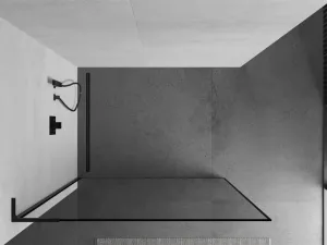 MEXEN/S - Kioto L Sprchová zástena WALK-IN 80 x 200, čierny vzor, čierna 800-080-103-70-70