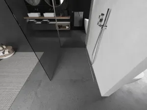 MEXEN/S - Kioto Sprchová zástena WALK-IN 125 x 80, transparent, nikel kefovaná 800-125-212-97-00-080