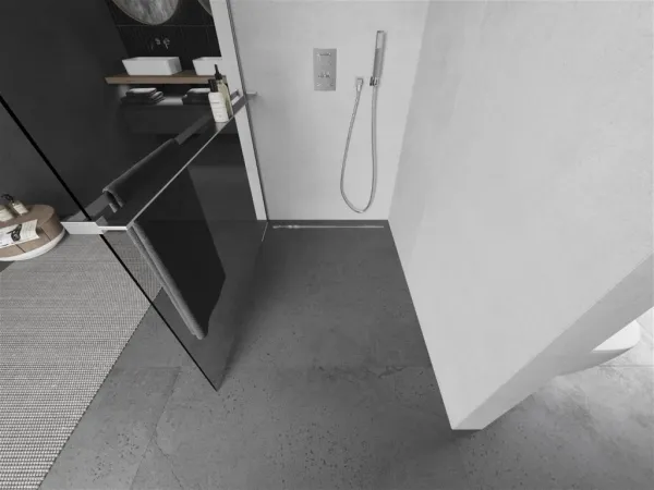 MEXEN/S - Kioto+ L Sprchová zástena WALK-IN s poličkou a držiakom uterákov 80 x 200, transparent, chróm 800-080-123-01-00