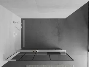 MEXEN/S - Kioto+ L Sprchová zástena WALK-IN s poličkou a držiakom uterákov 70 x 200, čierny vzor, biela 800-070-123-20-78