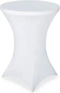 JAKS Elastický poťah na koktejlový stôl biely 80 cm