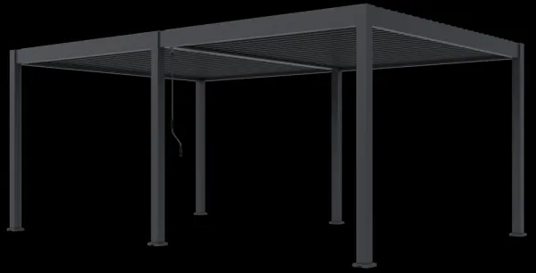 ArtRoja Bioklimatická hliníková pergola INTRO DUO voľne stojaca | antracit 6 x 4 m